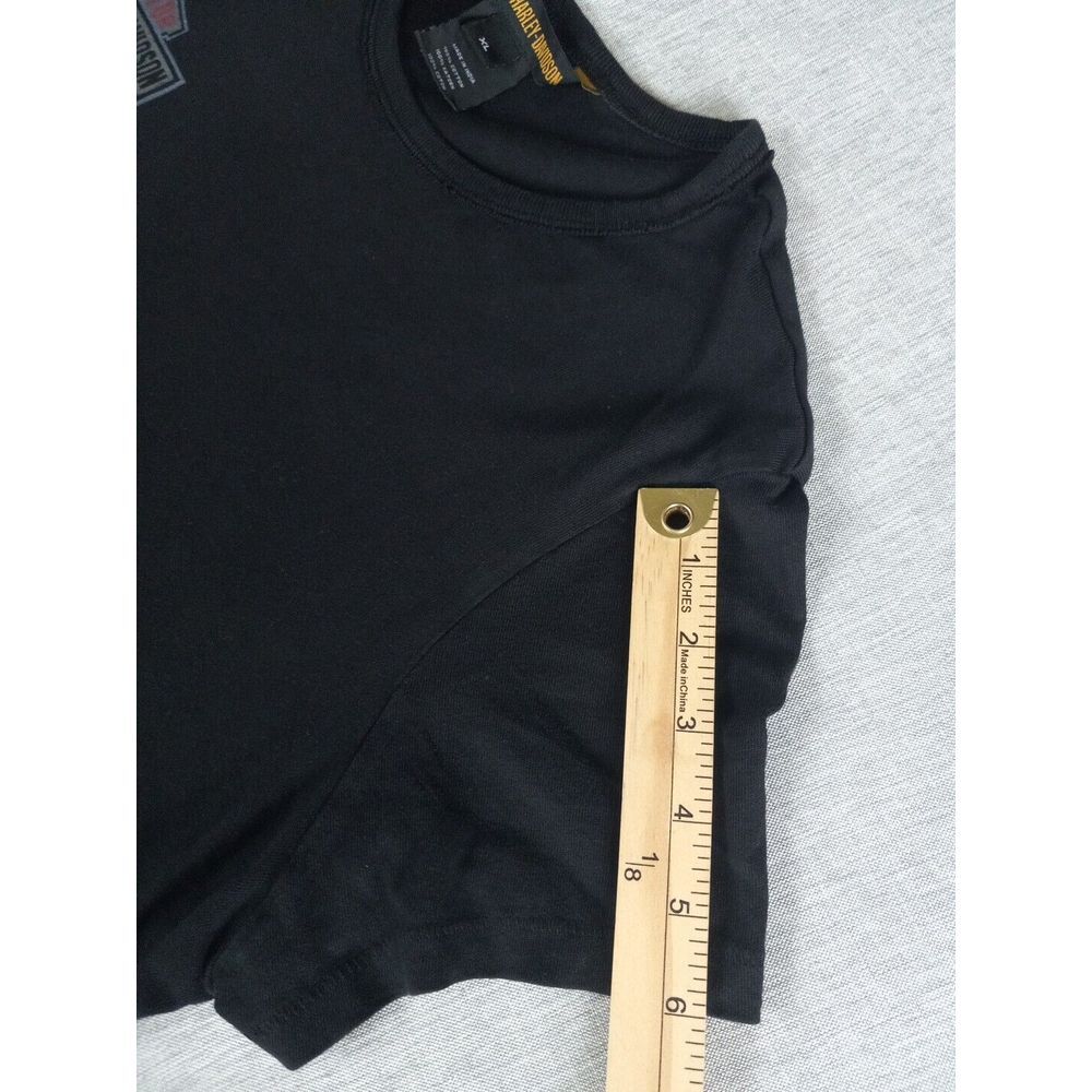 Harley-Davidson Motor Cycle Women's XL Pure Cotton Big Art Logo Black T Shirt - Picture 7 of 13